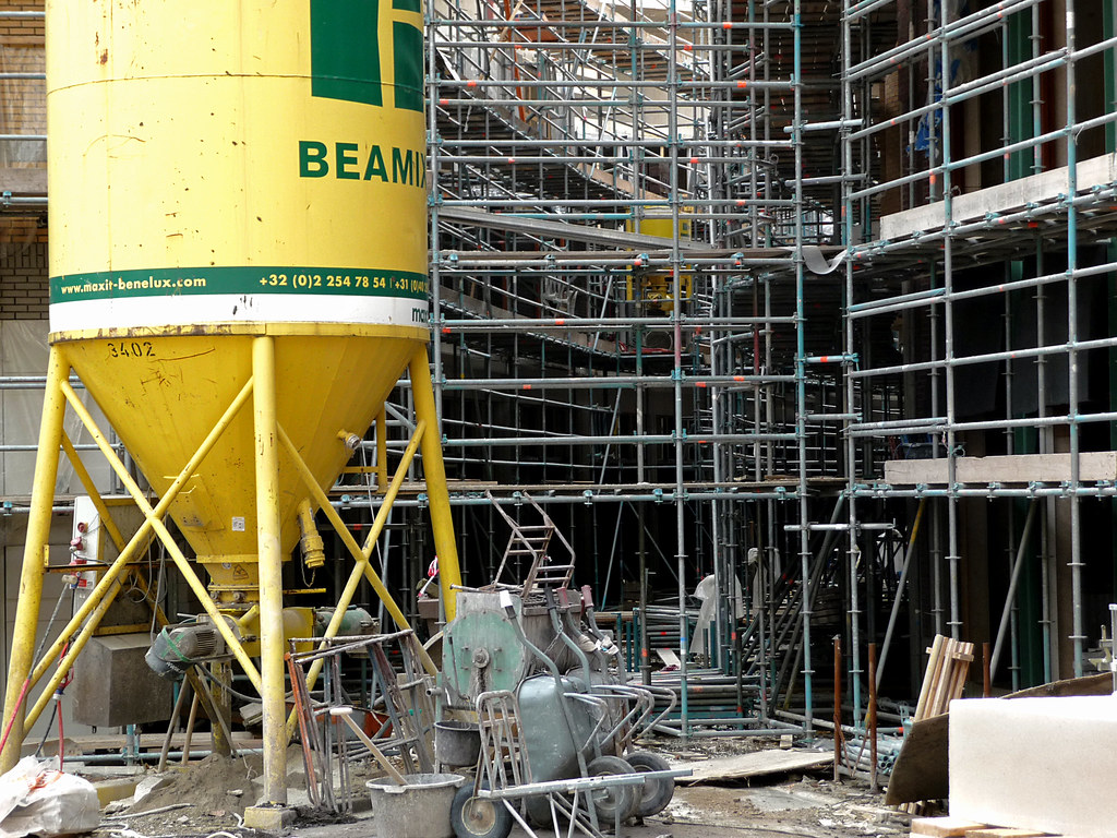 Scaffolding on a building under construction